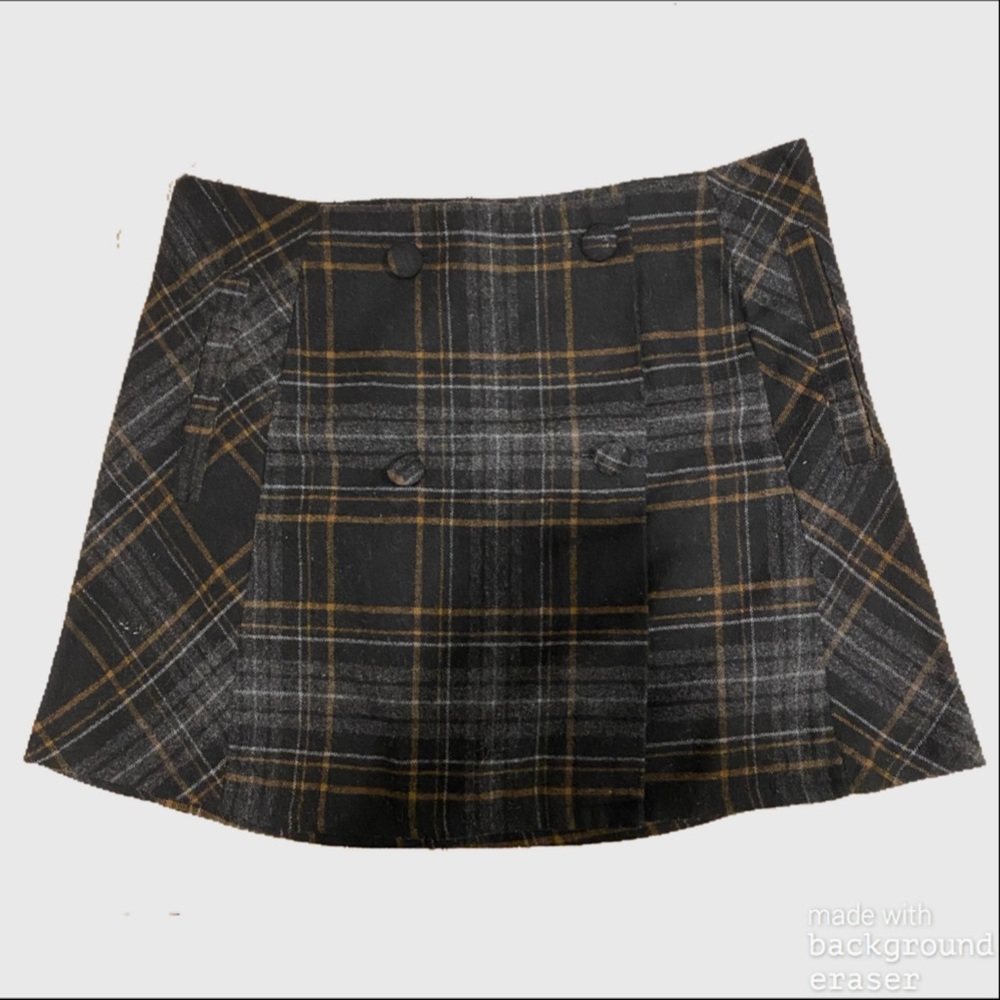 Pull and Bear Plaid mini skirt